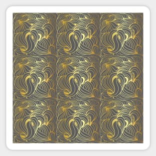 Gold Line Pattern Sticker